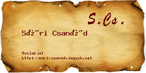 Sári Csanád névjegykártya