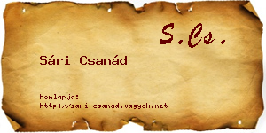 Sári Csanád névjegykártya
