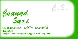 csanad sari business card